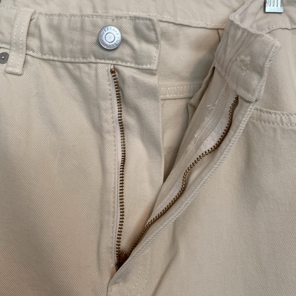 Weekday Ace Organic Cotton High Rise Wide Leg Denim Jeans White Dusty Light 30 - Picture 6 of 13